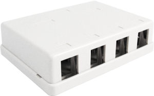 Vertical Cable: Surface Mount, 4-Port, No Jack, White 039-362WH Small Image