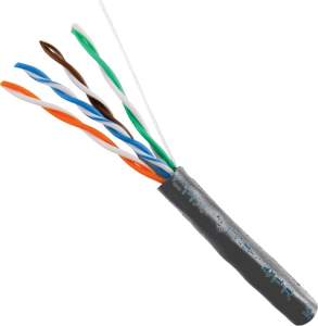 Vertical Cable: CAT5E CMX, Outdoor Rated Cable, UV Rated, LLDPE Jacket, 8 Conductor, 24AWG Solid-Bare Copper, Gray, 1000ft Pull Box 059-484/CMX/GY Thumbnail