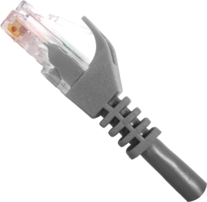 Vertical Cable: CAT6 10ft Gray, Patch Cord, Boot & Protector, Stranded, 24AWG, UTP, UL 094-847/10GY Small Image