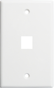Vertical Cable: Keystone Wall Plate, 1-Port, White 304-J2633/1P/WH Small Image