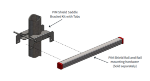 PIM Shield Saddle Bracket Kit With Tabs, Galvanized, 900358