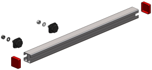 PIM Shield Rail Kit, 24-inch, with 2x 900360 channel runners, 900359-24