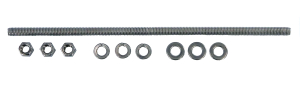 PIM Shield Threaded Rod Kit, SS, 3/8” x 12-in, Qty 10, 900381-10
