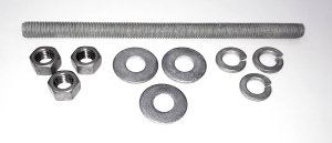 PIM Shield threaded rod kit, Galvanized, 3/8" x 6.5-in, Qty 10, 900714-10