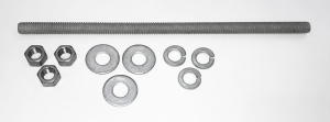 PIM Shield threaded rod kit, Galvanized, 3/8" x 9-in, Qty 10, 900715-10