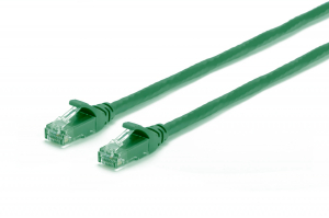 Wirewerks CAT5E, 4PRS, UTP, 24AWG STRANDED, CMR, GREEN, 568A-B, 4 ft