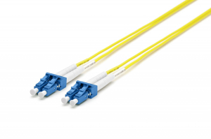 Wirewerks: Duplex, 8.3 micron,  single mode, 2mm jacket, fiber patch cord, LC-LC, 8 meter, Riser, UPC Polish PC-1ELCBLCB008 Thumbnail
