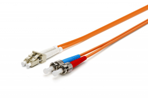 Wirewerks: Duplex, 62.5 micron,  multi mode, 3mm jacket, fiber patch cord, LC-ST  10 meter, Riser , PC PC-2ALCCSTC010 Thumbnail