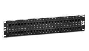 Wirewerks: KEYWERKS CAT5e 2U COPPER PATCH PANEL LOADED WITH BLACK MODULES WW-000027 Thumbnail