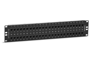 Wirewerks: KEYWERKS CAT6 2U COPPER PATCH PANEL LOADED WITH BLACK MODULES WW-000037 Thumbnail