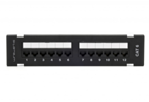 Wirewerks: CAT6 110 PATCH PANEL, WALL MOUNT, 12 PORT, BLACK, T568A-B WW-000812 Thumbnail